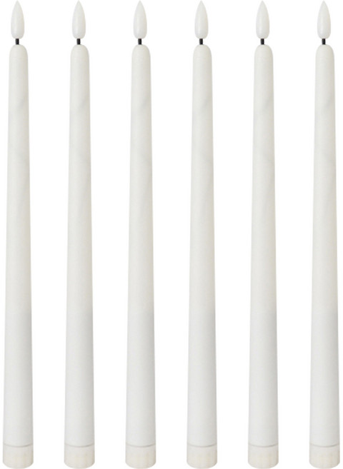 Mostick 餐廳婚禮派對長蠟燭LED燭光 6入, 白色