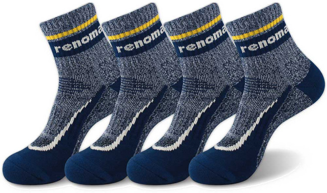 renoma 男士運動氣墊登山中筒襪組, 海軍藍
