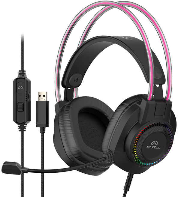 MAXTILL USB 7.1聲道電競耳機, 混合色, MO-GH300U