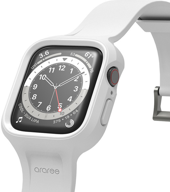 araree Apple Watch Duple Pro 全包覆保護一體式錶帶 44 / 45mm, 白色