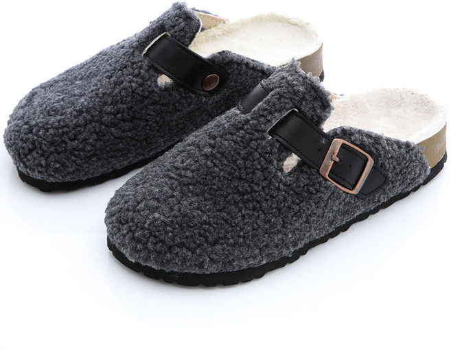 GODSHOE Onnuri 羊羔毛拖鞋, 炭灰色, 265
