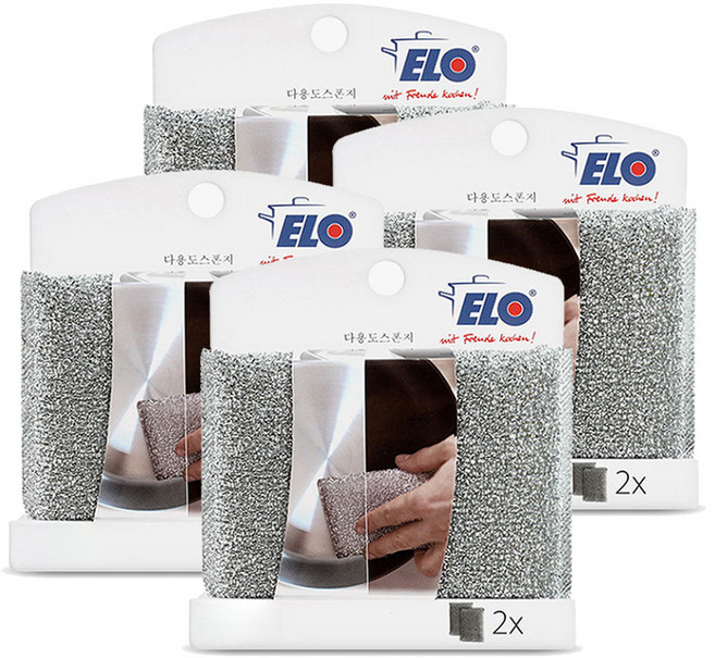 ELO 多用途萬用海綿菜瓜布, 4組, 2個