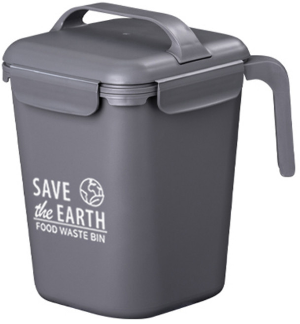 廚房先生 廚餘桶 4.5L, 1個, 灰色