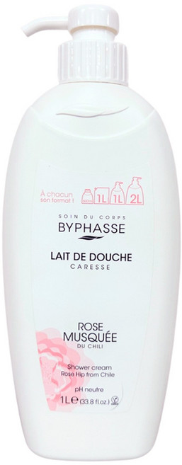 BYPHASSE 玫瑰果絲柔沐浴乳, 1L, 1瓶