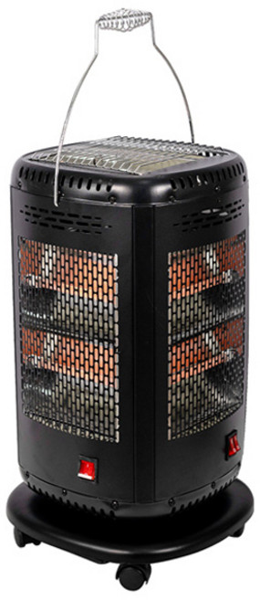ZIMMERMANN 5面石英管移動式電暖器, 黑色, ZMH-5W3484MB