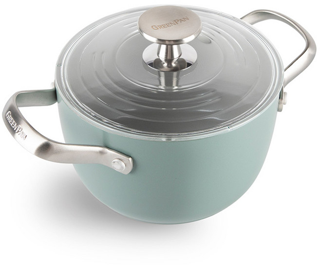 GREEN PAN 電磁爐雙耳亞式多功能鍋 1.8L, 煙燻天空藍, 1個, 總長 26cm x 高 14cm, 26cm