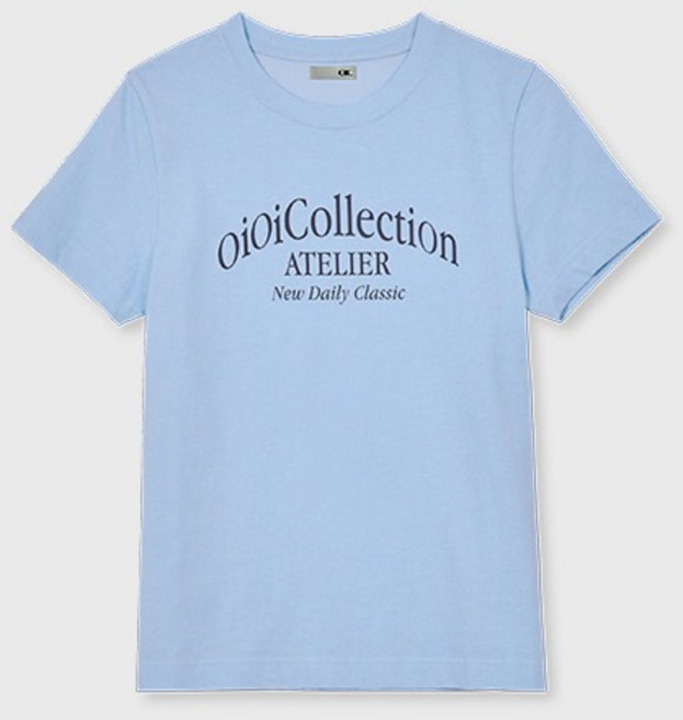 Oioicollection 男女通用 Atelier 標準版型 T恤, SKYBLUE