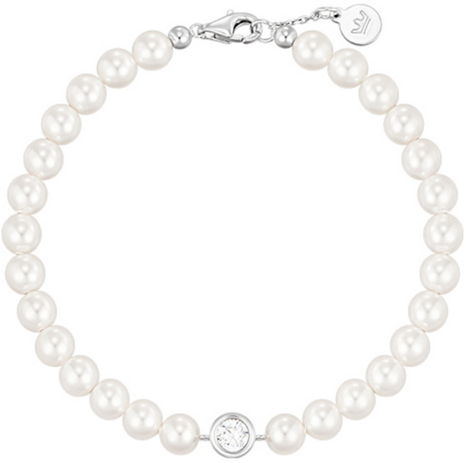 J.ESTINA 女性 BASIC PERLINA 珍珠串珠手鍊 5mm + 購物袋