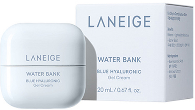 LANEIGE 蘭芝 水光bank藍色玻尿酸凝膠霜, 20ml, 1個