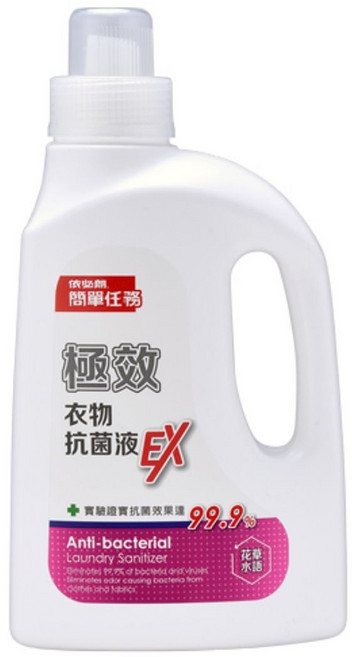 依必朗 簡單任務 極效衣物抗菌液EX 花草水語, 1L, 1瓶