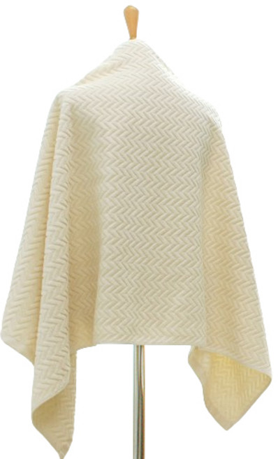 AMENITY TOWEL 人字紋大型飯店浴巾 400g 30支棉, 無染色, 1個