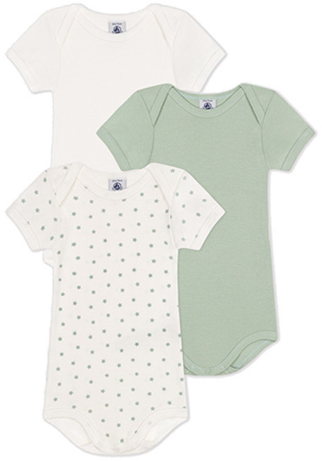 PETIT BATEAU 小帆船 嬰幼兒用 Ministar 連身衣 3件組 NUM43NB86FMC