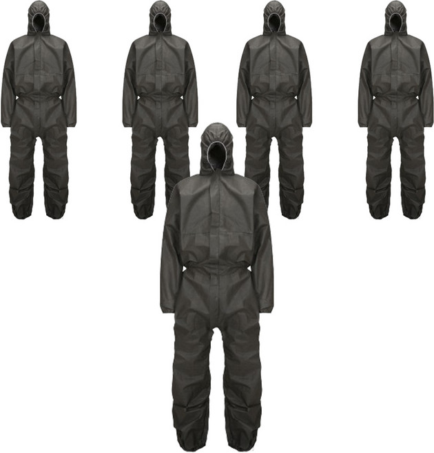 ANYGUARD Safety J100 連身SB工作服, 灰色, 5個
