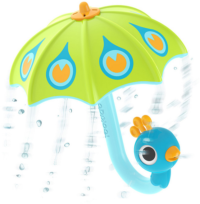 Yookidoo 旋轉孔雀雨傘 40223, 綠色, 1個