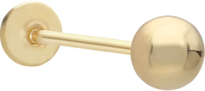 miniGOLD 女性用 14K 簡約圓球耳環 3mm ENOM4104