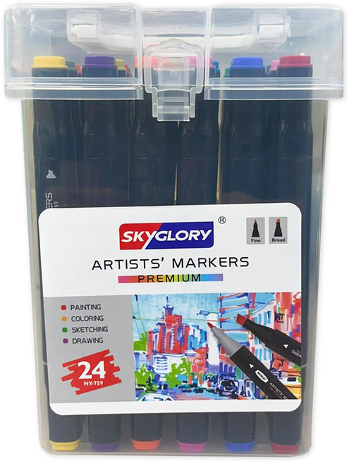 SKYGLORY Artist 高級麥克筆, 1套, 24色