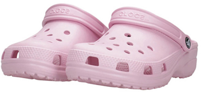 crocs 卡駱馳 女款經典克駱格洞洞鞋 CR 10001, 芭蕾粉色, 265