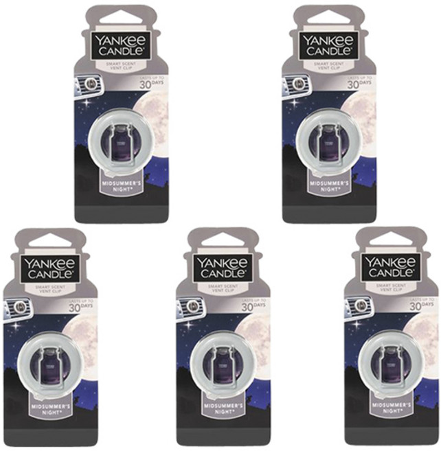 YANKee CANDLe 出風口夾式車用芳香劑, 5個, 仲夏之夜