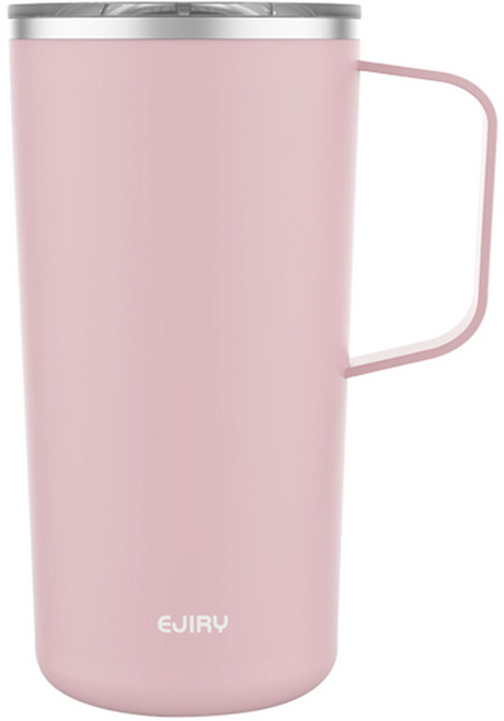 EJIRY 丹迪馬克杯, 粉彩粉紅色, 600ml, 1個