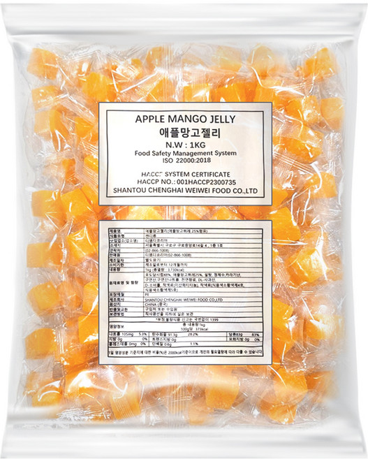 蘋果芒果軟糖, 1袋, 1kg