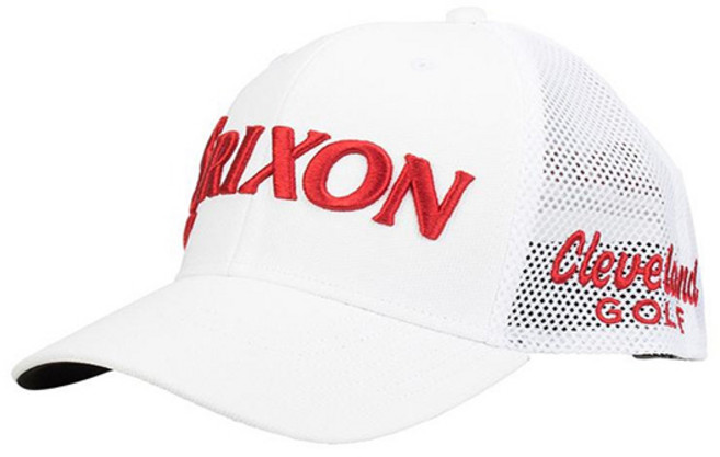 SRIXON 原始卡車司機網狀高爾夫球帽, 白+紅