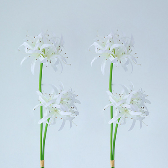 人造花 Homeflow 飯店居家裝潢飾品 常春藤花束, 白色, 2個