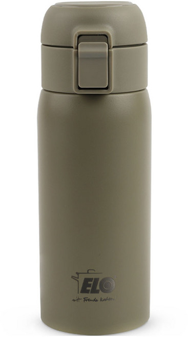 ELO 彈蓋式保溫瓶, 卡其色, 1個, 350ml
