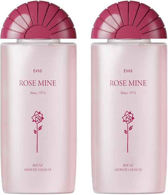 Rosemine Evas 沐浴香水 Lujie 玫瑰香, 185ml, 2個