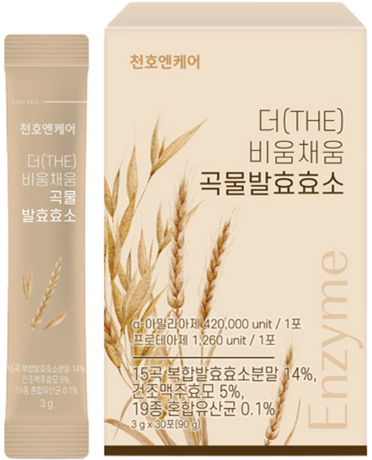 Chunho Ncare The Biumchaeum 穀物發酵酵素 30包, 1個, 90g