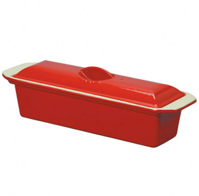 CHASSEUR 長方形Terrine含蓋 23 x 11 cm, 紅色, 1個