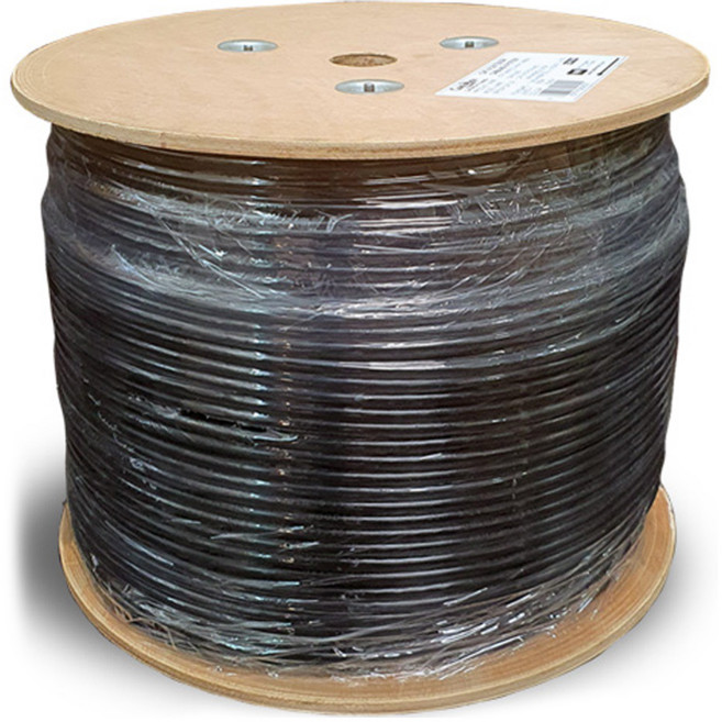 CableMate CAT.6 UTP 戶外用捲盤式網路線 CM1191, 1個, 黑色, 305m