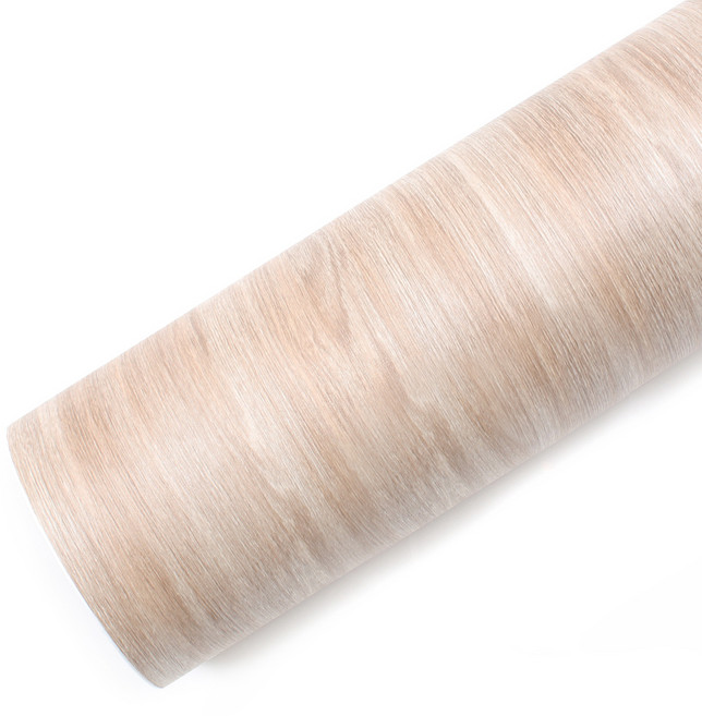 ROSEROSA 奢華木紋室內裝飾膜 木皮壁貼 PW112, 米棕色, 100cm x 5m