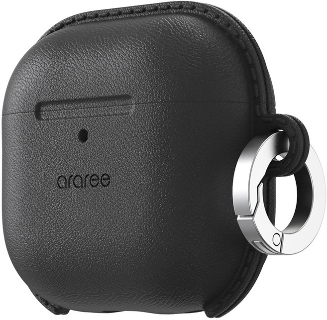 araree 纖薄Pops防丟失無線耳機矽膠登山扣, AirPods 4, 黑色, 1個