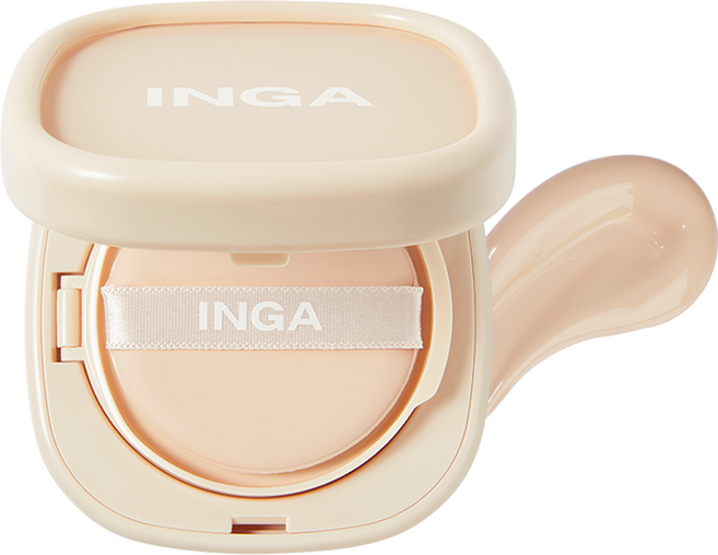INGA Cosmetics 水光日用氣墊粉餅, 13N自然米色, 1個
