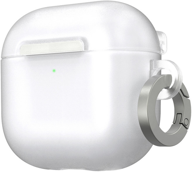 araree 無線耳機 防變色 透明 輕薄 PC Nukin 保護殼 + 登山扣組, AirPods 4, 透明霧面
