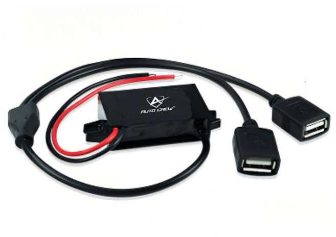 AUTO CREW 車用 12V to 5V 3A 降壓轉換電源轉換器 DC模組 2 USB AC-TL87, 1個