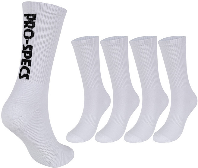 PRO-SPECS 直式Logo氣墊長筒襪5雙組 PRCVTCRL-WH5, 1套, 白色