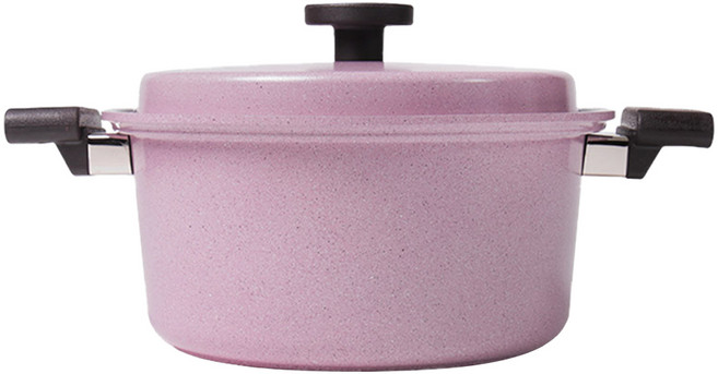 Hamptons 電磁爐適用Lilac系列附蓋雙耳鍋, Lilac Pink, 1個, 24cm