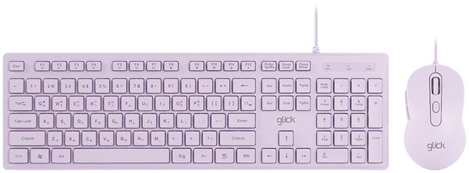g-clicker OFFICEPRO 靜音鍵盤 + 滑鼠套裝, 紫色, 標準型, GMK-300