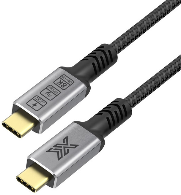 IX USB4 8K 40Gbps 雷銃4 相容 C型-C型 高速充電數據線 240W IX033, 1.5m, 1個, 混合顏色