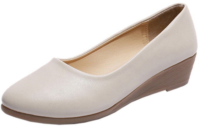 Basic Step 女款基本款制服辦公室楔型跟鞋 EC020 3.5cm