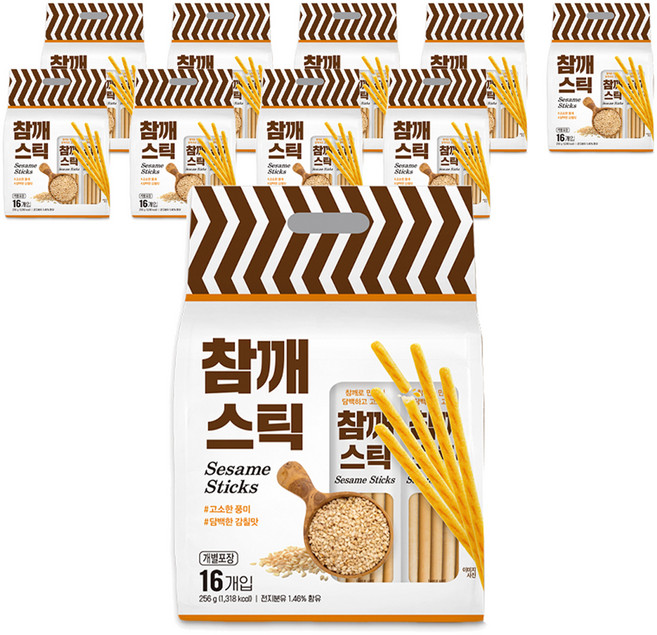 KIDSWELL 芝麻餅乾棒 16包入, 256g, 10袋
