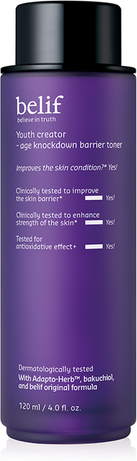 빌리프 유쓰 크리에이터 에이지 넉다운 베리어 토너, 1개, 120ml