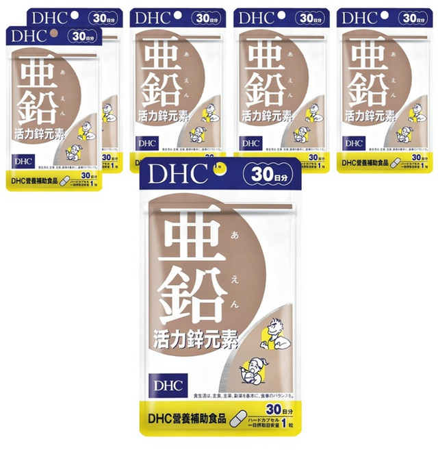 DHC 台灣公司貨 活力鋅元素, 30顆, 249mg, 6包