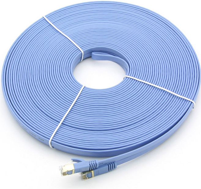 Coms Direct Cat7 扁平型 10Gbps LAN RJ45 網路線 BB124, 1個, 無選項, 30m