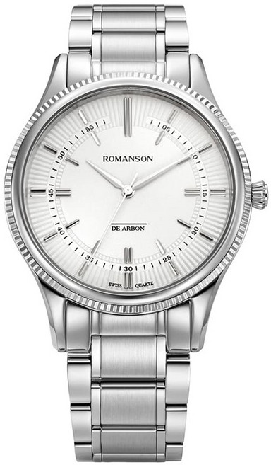 ROMANSON 男士 Audier d'Arbon Coin Slim 金屬腕錶 RWCAMM4BS002WHWH0