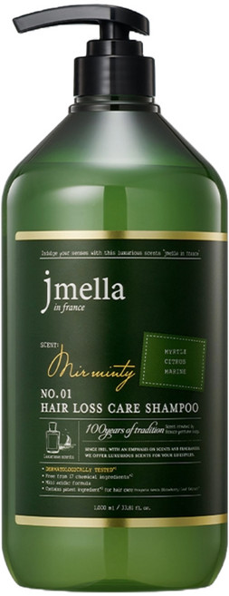 jmella 強健髮根洗髮露 No.1 薄荷香, 1L, 1個