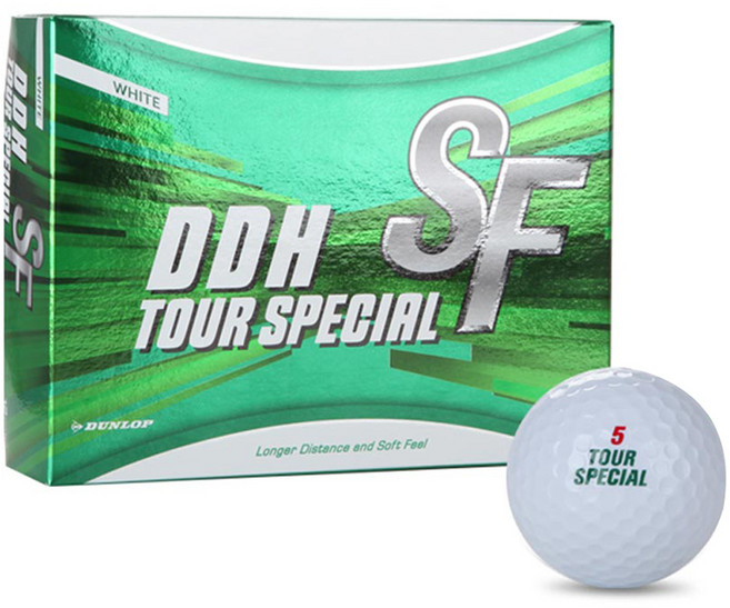 DUNLOP 高爾夫球 2層 DDH S/F, 白色, 12個, 1盒