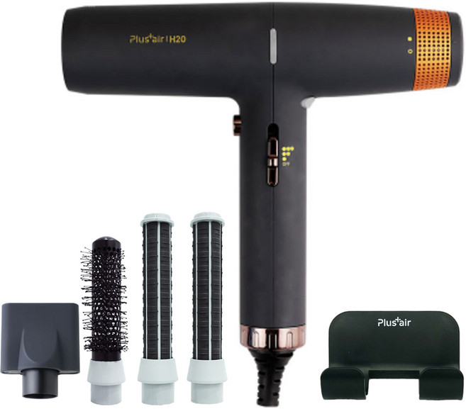 T-PEOS 航空馬達 Air Curl 吹風機 1300W, 淺黑色, H20-1