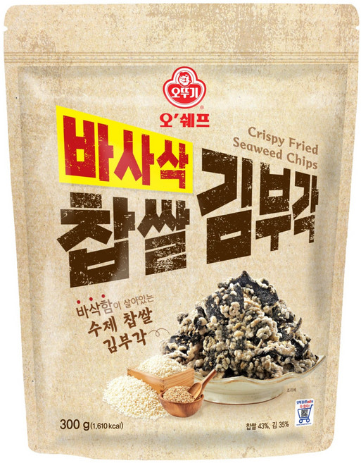 OTOKI 不倒翁 O Chef乾炸糯米海苔片, 1包, 300g